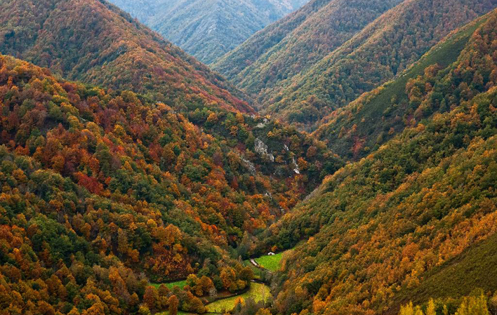 paisajes otoñales en Asturias
