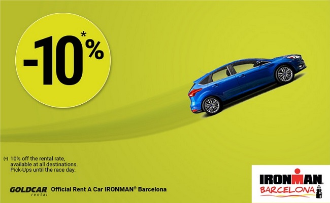 10% off in your Goldcar rental car - Ironman Calella